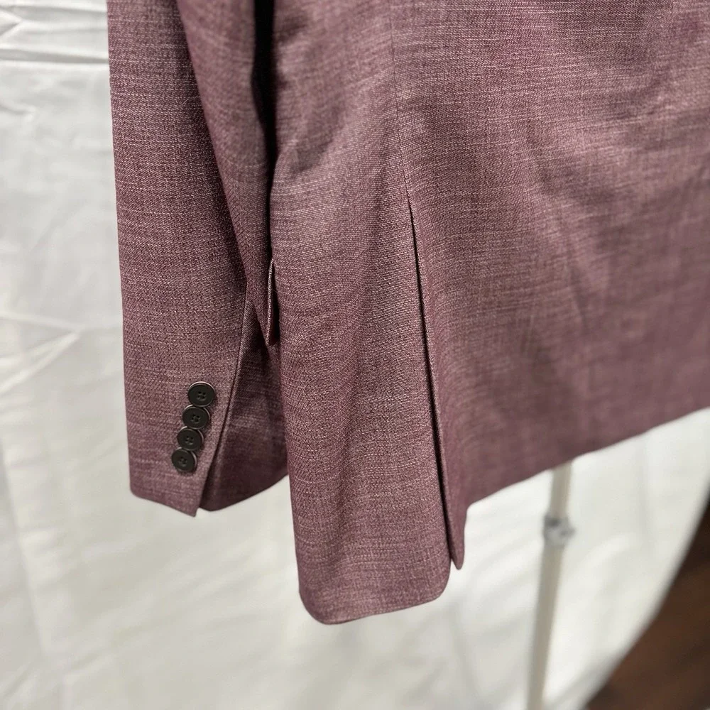 Ben Sherman Mens Blazer Sport Coat Casual Jacket 44R Two Button Burgundy